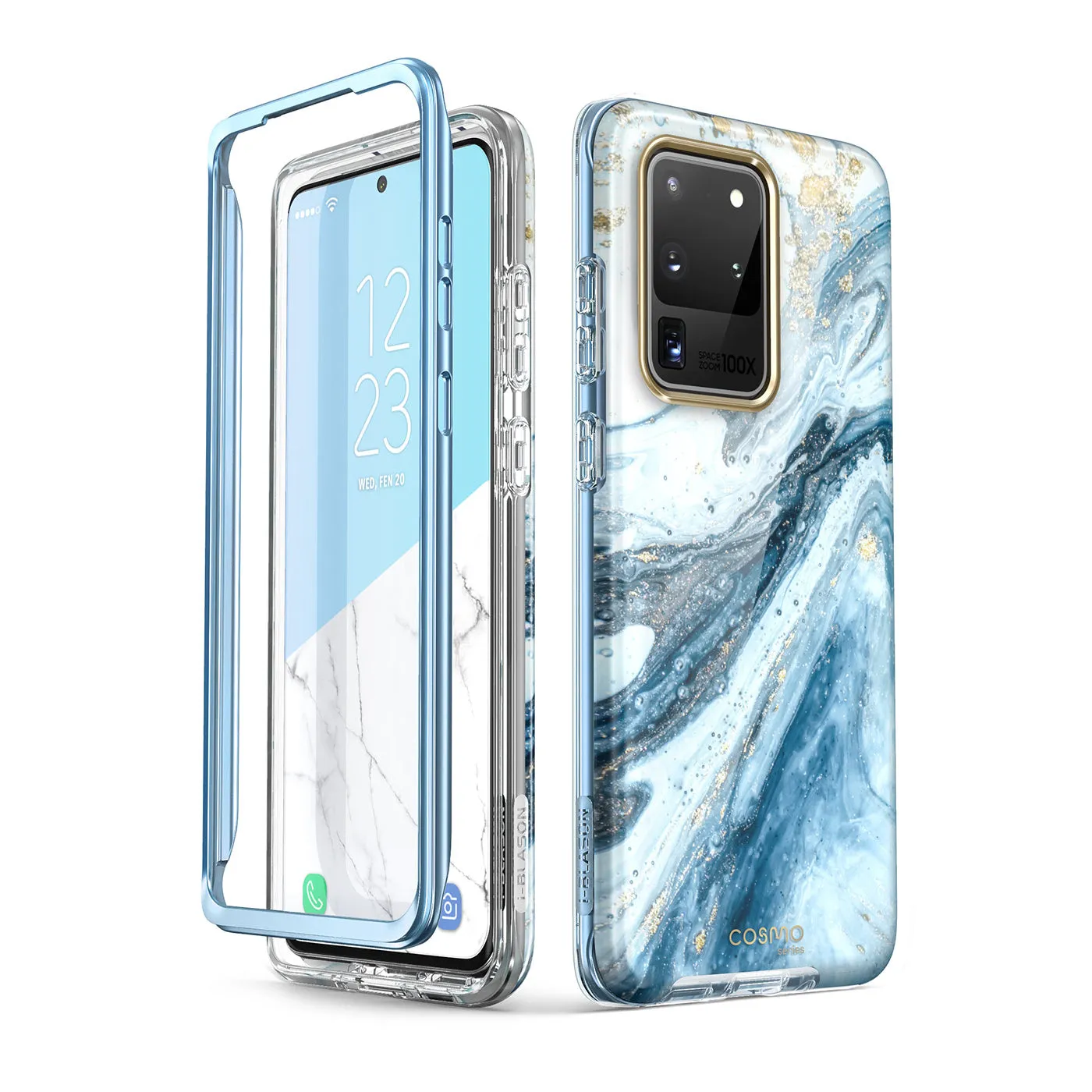 Galaxy S20 Ultra Cosmo Case - Marble Blue