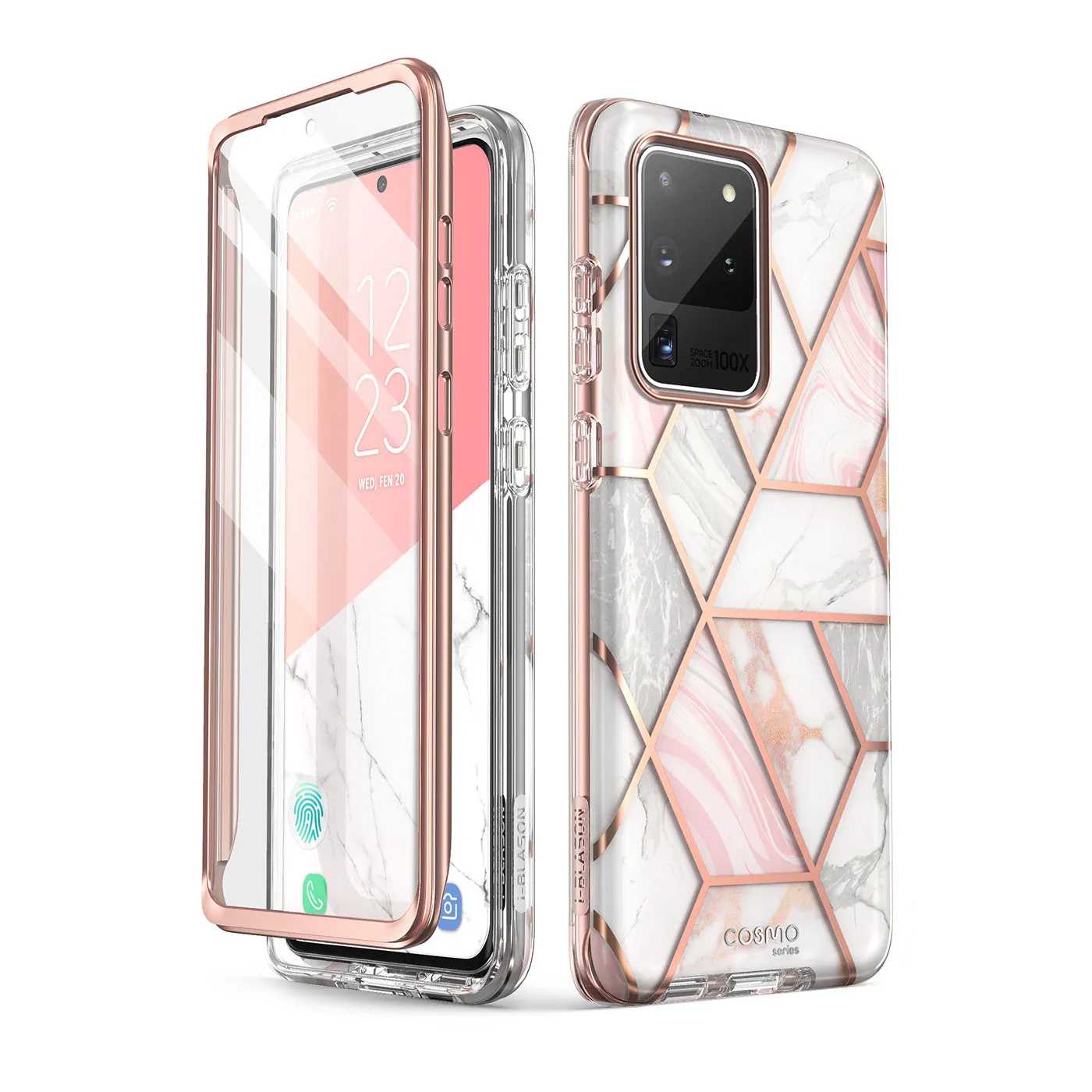 Galaxy S20 Ultra Cosmo Case (with Screen Protector) - Marble Pink