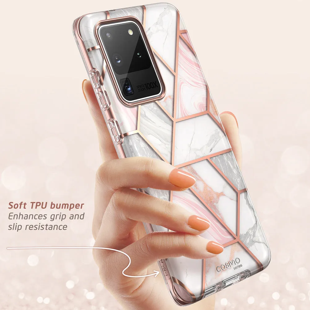 Galaxy S20 Ultra Cosmo Case (with Screen Protector) - Marble Pink