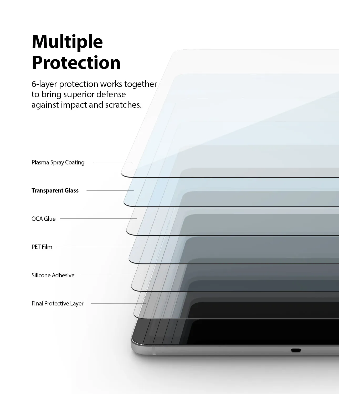 Galaxy Tab S9 Plus / Tab S8 Plus / Tab S7 Plus / Tab S7 FE | Invisible Defender Glass