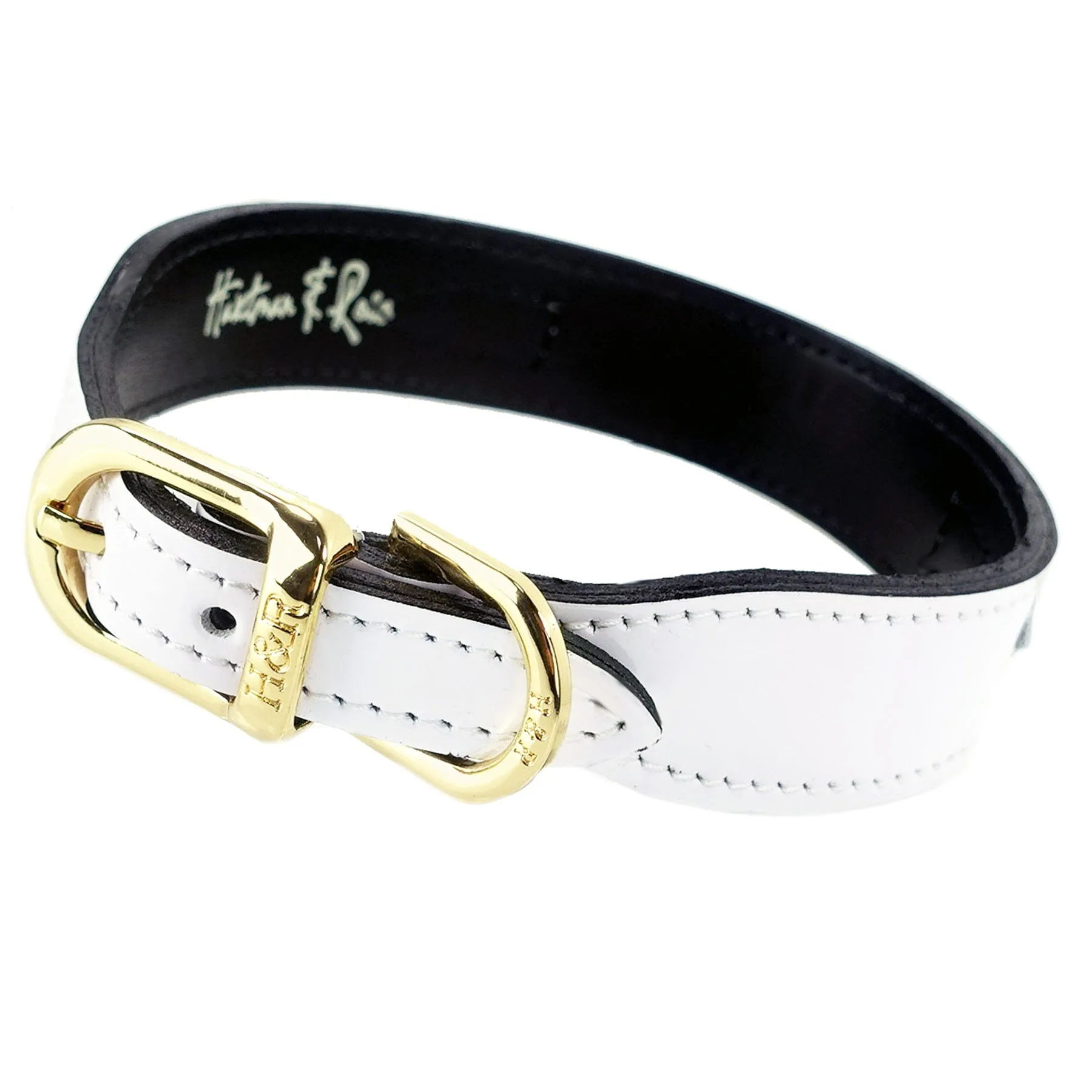 Georgia Rose Dog Collar in White & Gold