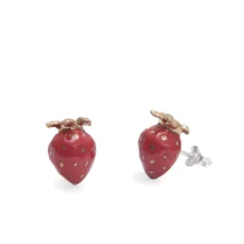 Gold Leaf Strawberry Studs