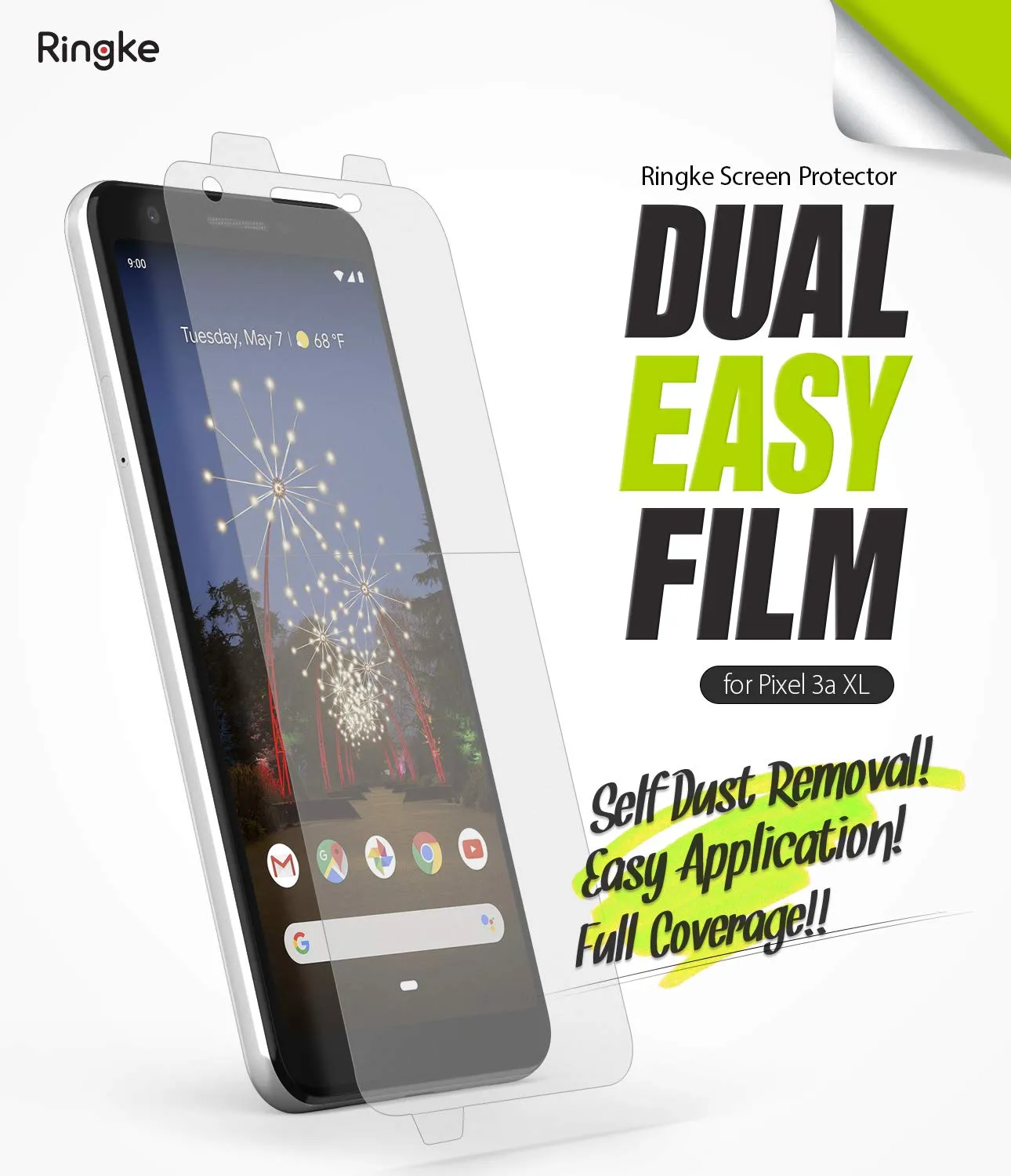 Google Pixel 3a XL Screen Protector | Dual Easy Film