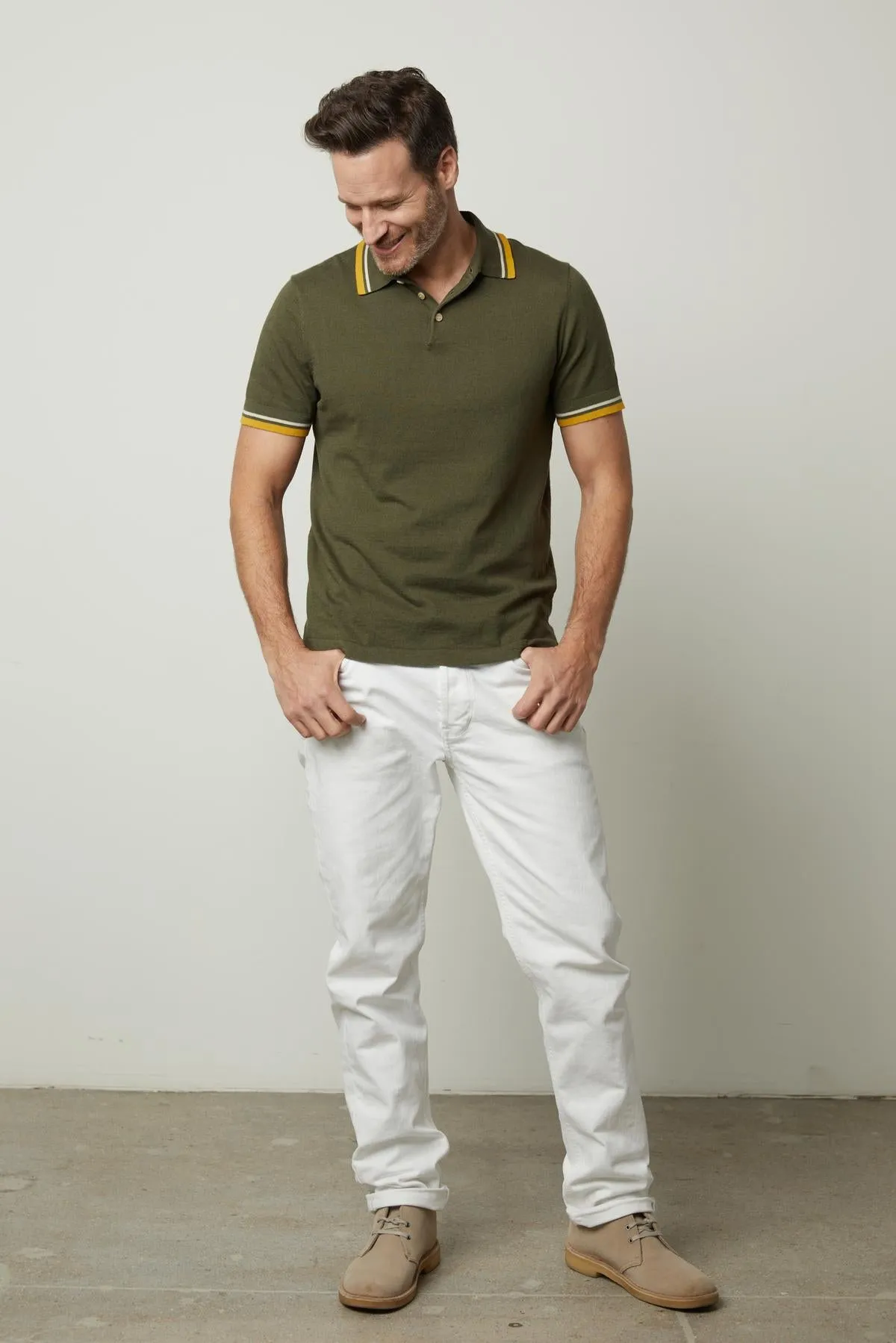 GREGAN LINEN BLEND POLO