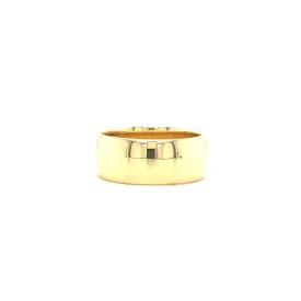 Half Round 8mm Ring with Standard Fit in 14K Yellow Gold