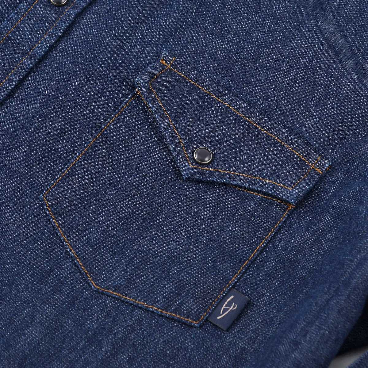 Handpicked Snap-Front Denim Western Shirt