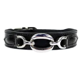 Hartman Dog Collar in Jet Black & Nickel