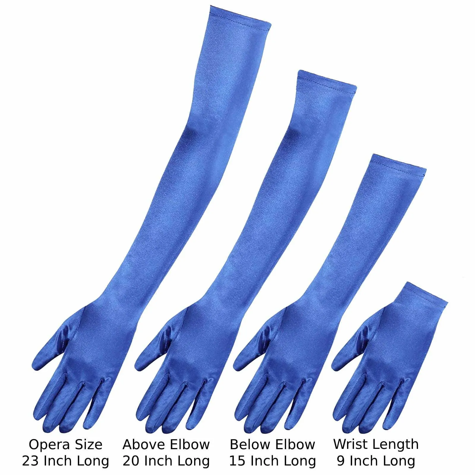 Instant Shipping! 15in Long Satin Gloves