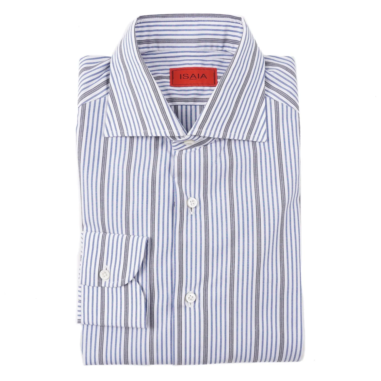 Isaia 'Italia Fit' Striped Cotton Dress Shirt