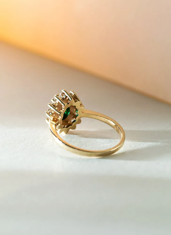 Kate diamond chrome diopside entourage ring 14k gold