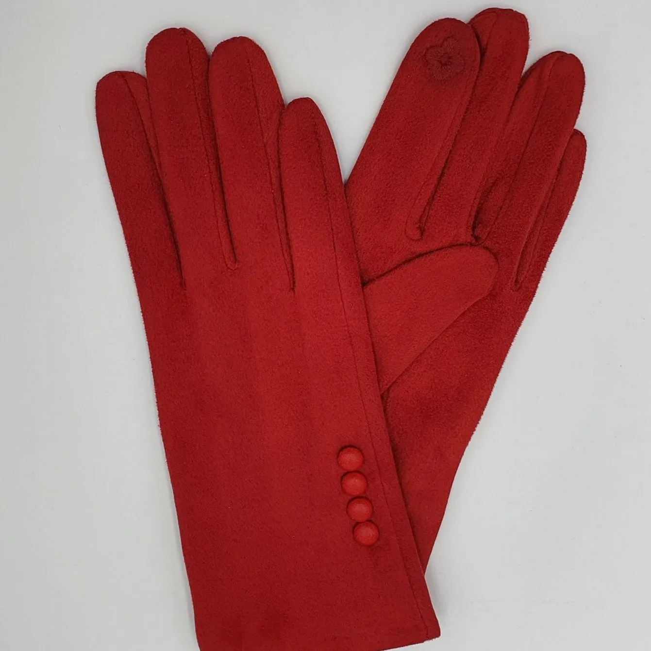 Ladies Button Detail Gloves