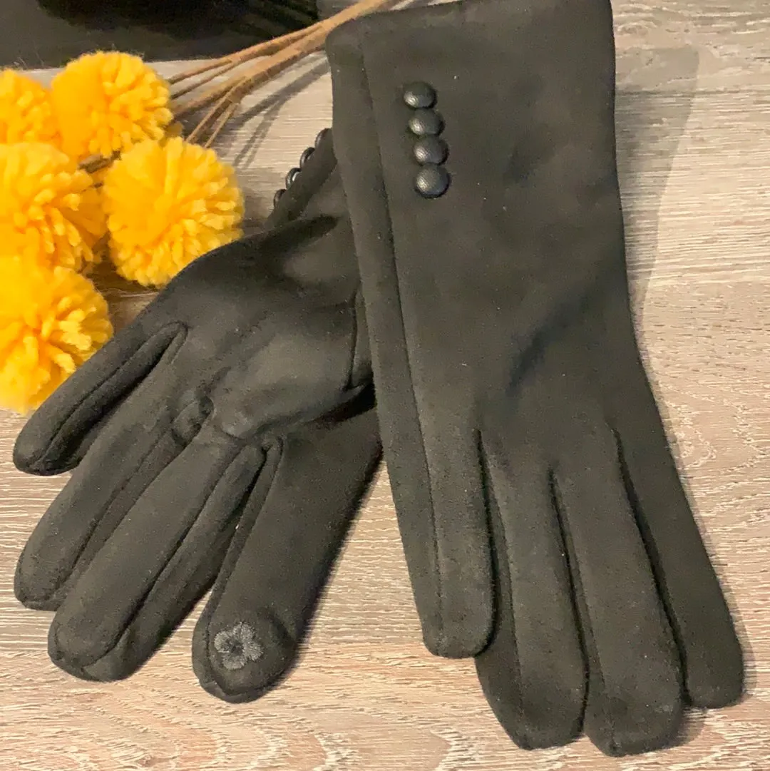 Ladies Button Detail Gloves