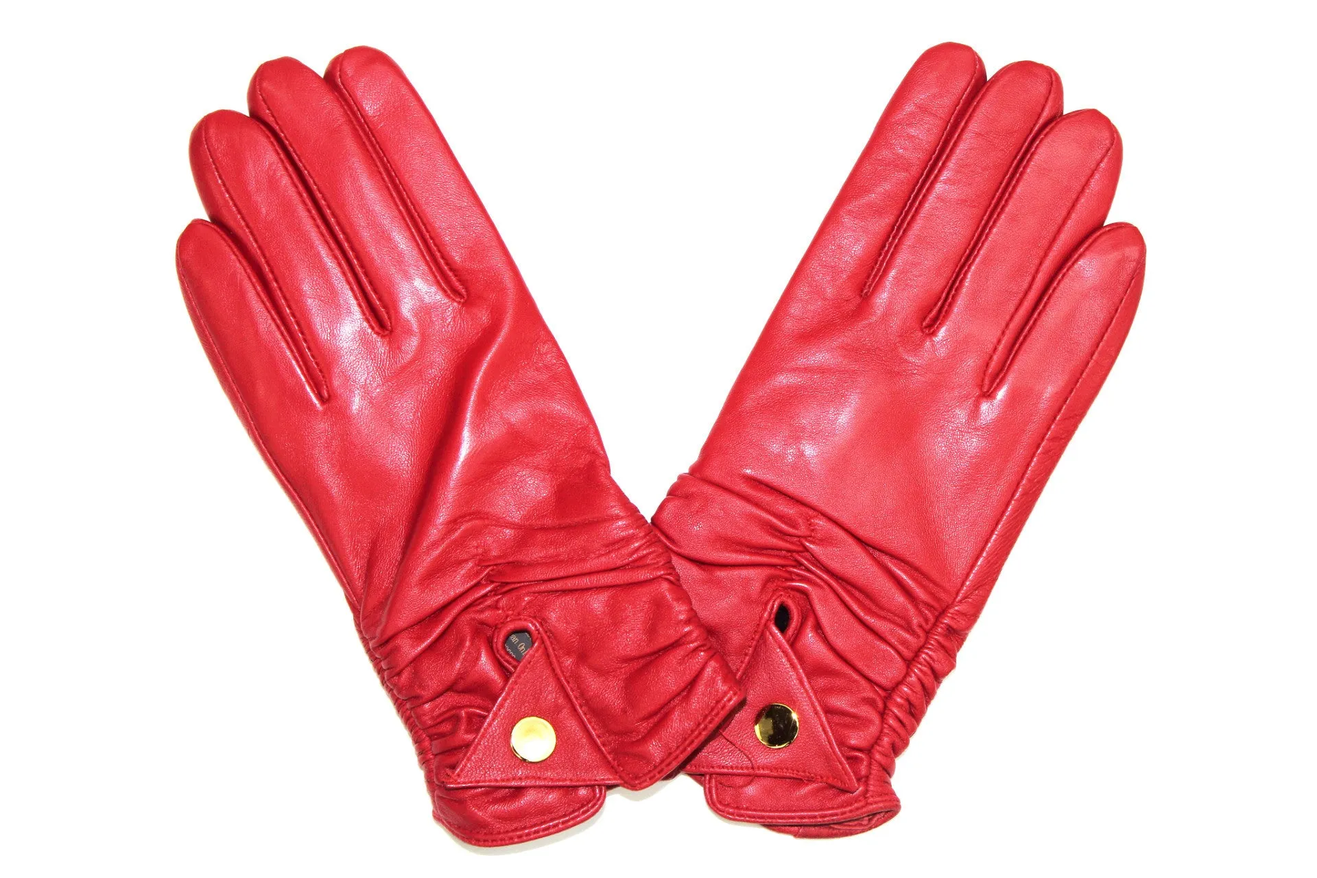 Leather and Polyester Glove w/ Scrunched Bottom