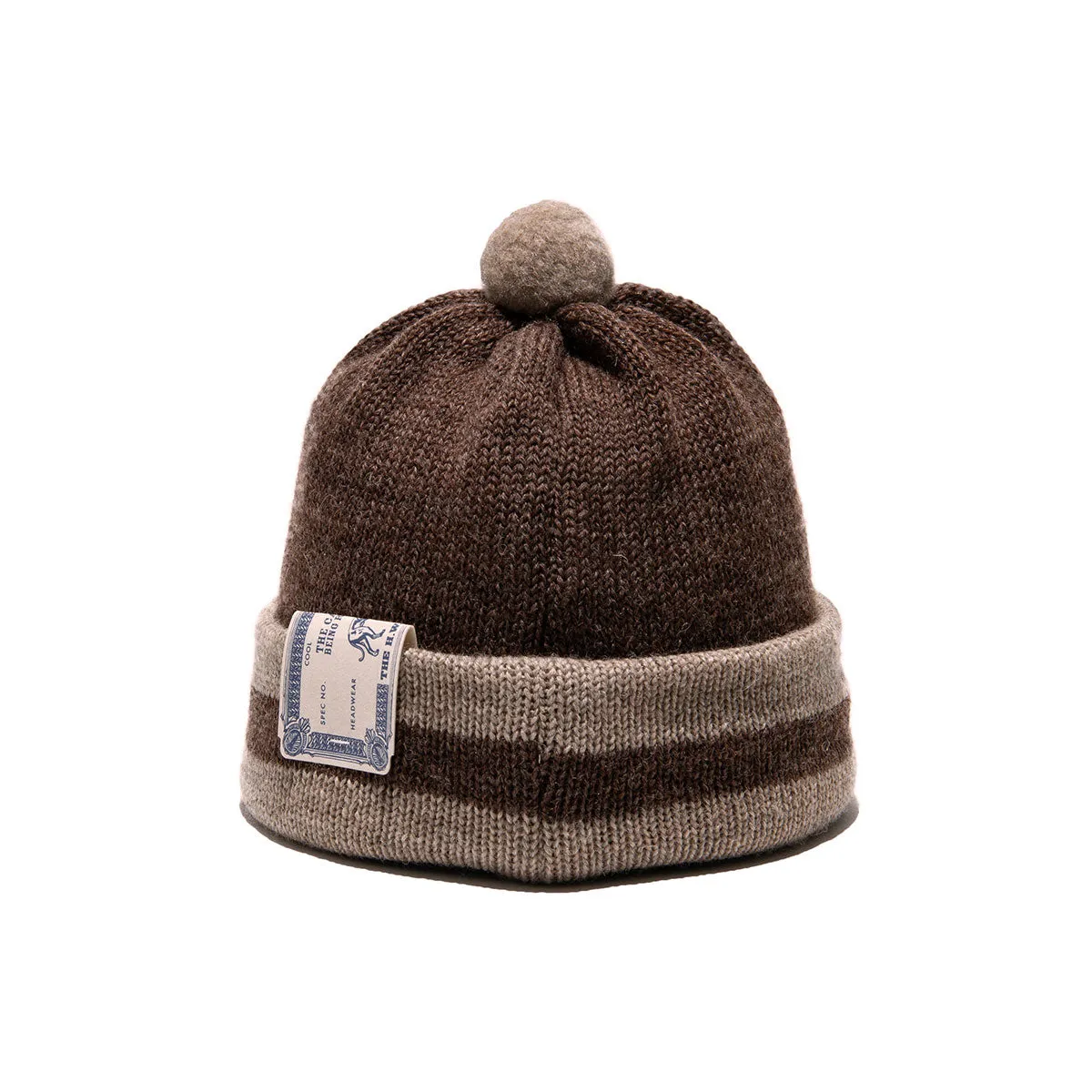 LINE BEANIE - Brown