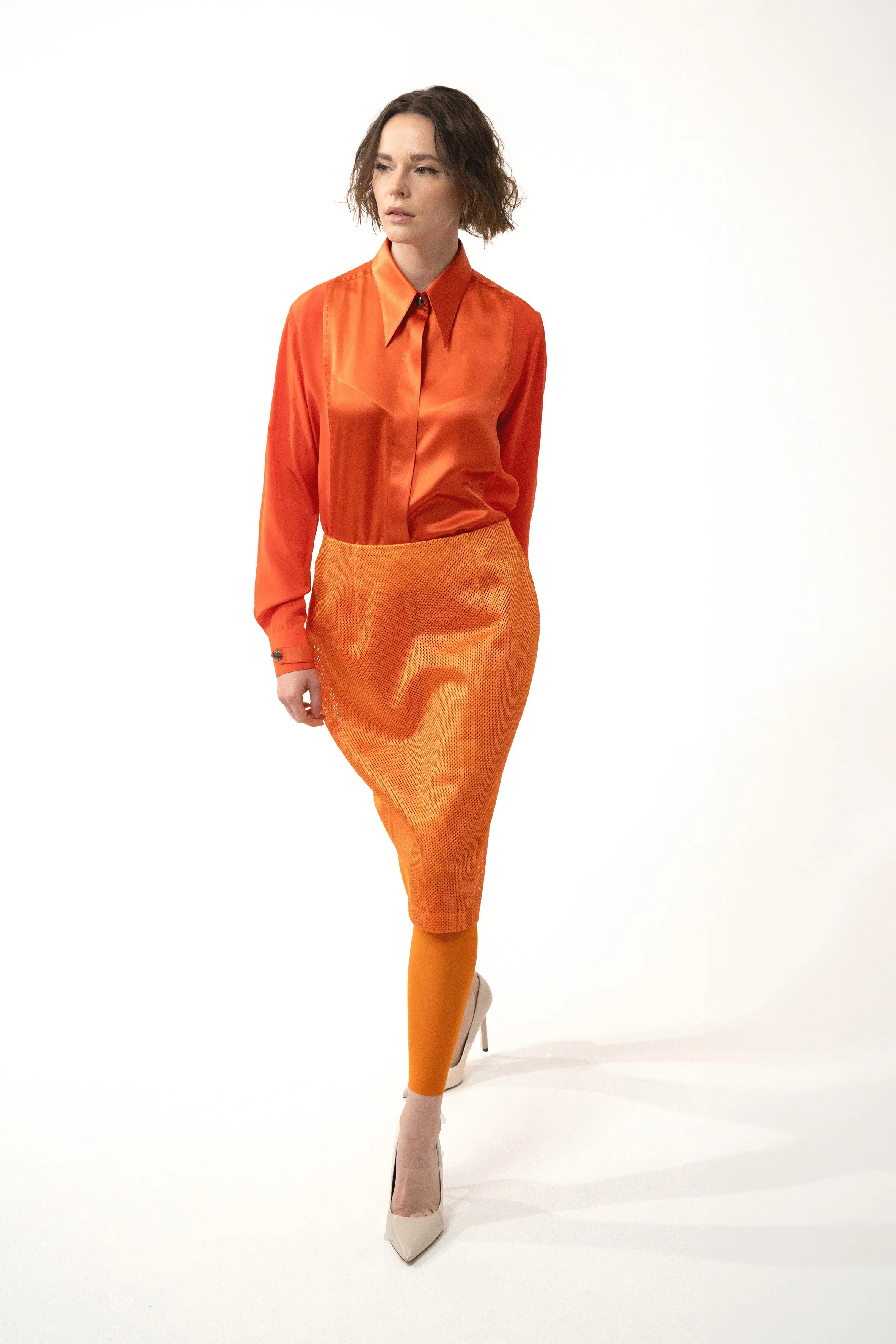 LOCK corail - silk shirt