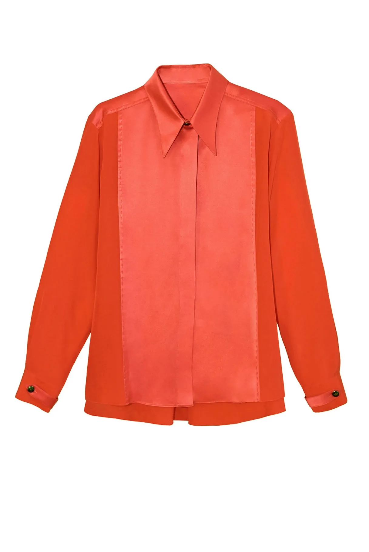 LOCK corail - silk shirt