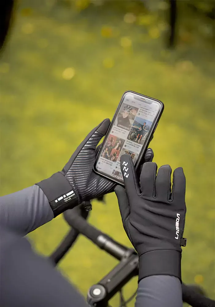 Long Finger Cycling Fleeced Gloves Touch Screen