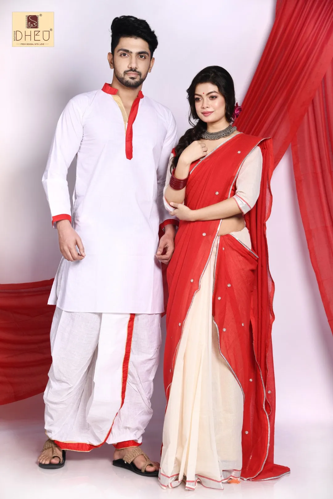 Madhu Chandrima - Mekhela-Kurta Couple Set