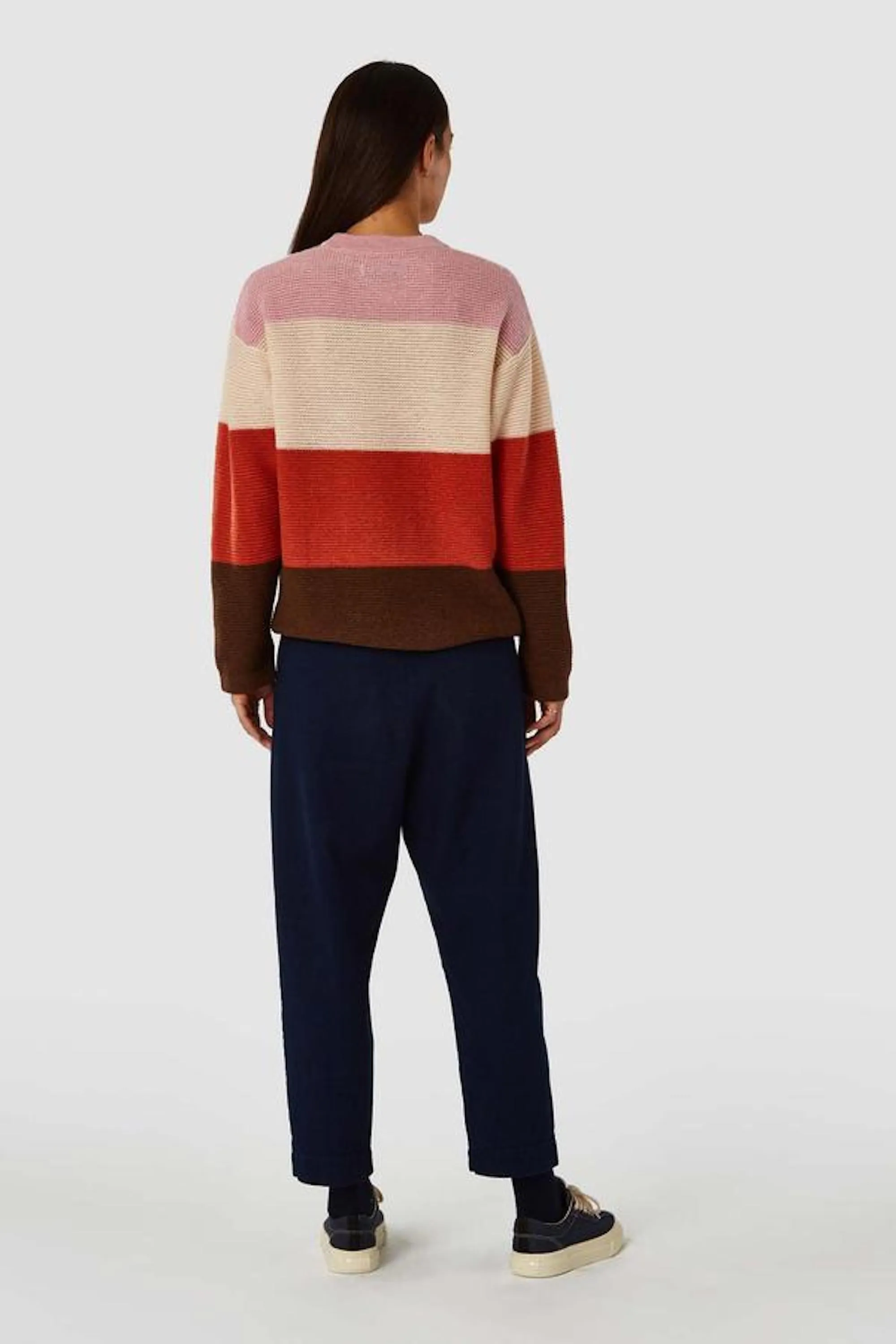 may sweater bold stripe orange