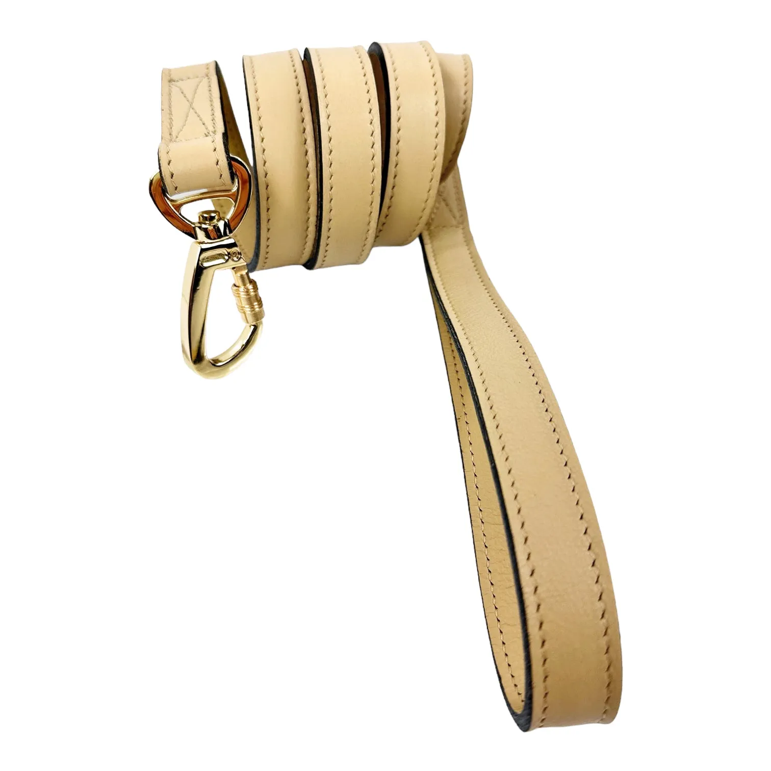 Mayfair Dog Leash in Vanilla & Gold