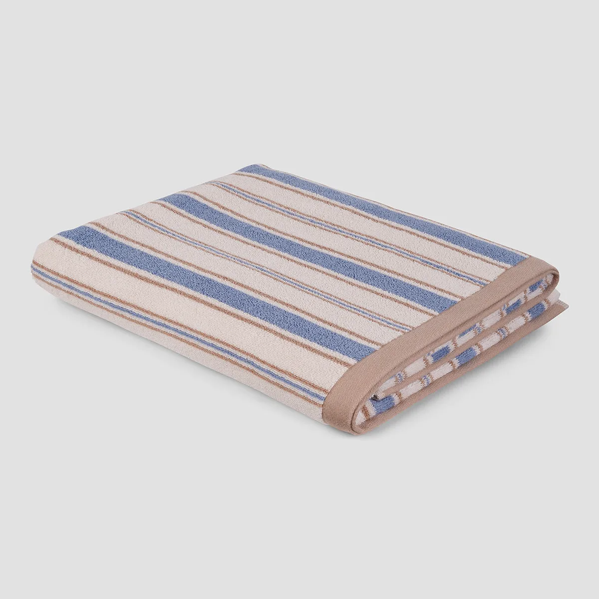 Meadow Blue Shoreham Stripe Cotton Towels