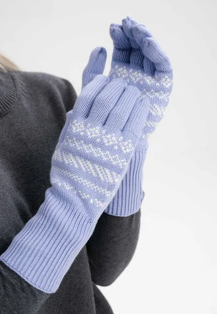 MELAWEAR Rishi knit gloves forgetmenot pattern unisex