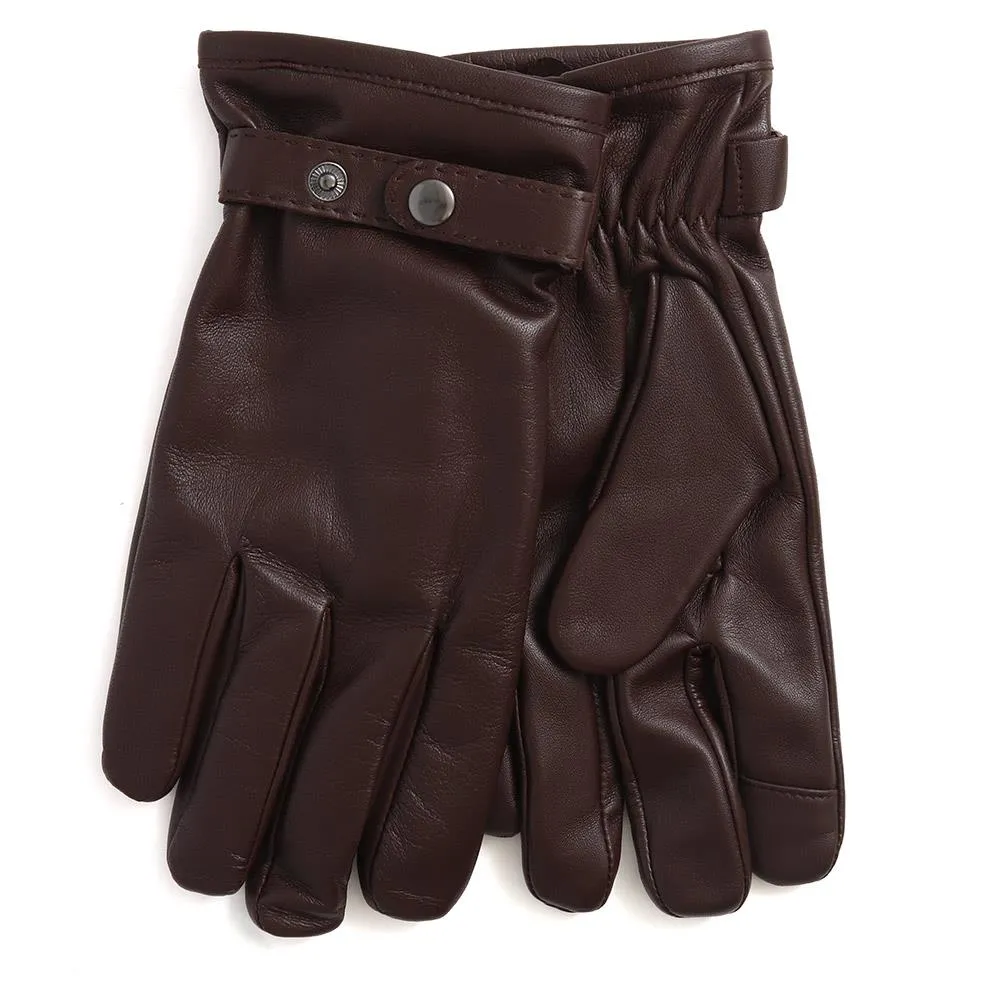 Mens Adjustable Leather Gloves - VANCE / 324 773