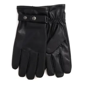 Mens Adjustable Leather Gloves - VANCE / 324 773