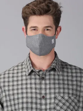 MEN'S BLACK & GREY SOLID COMBO ODOURLESS MASK