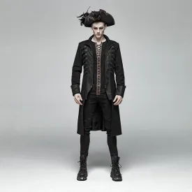 Men's Goth Military Overcoat