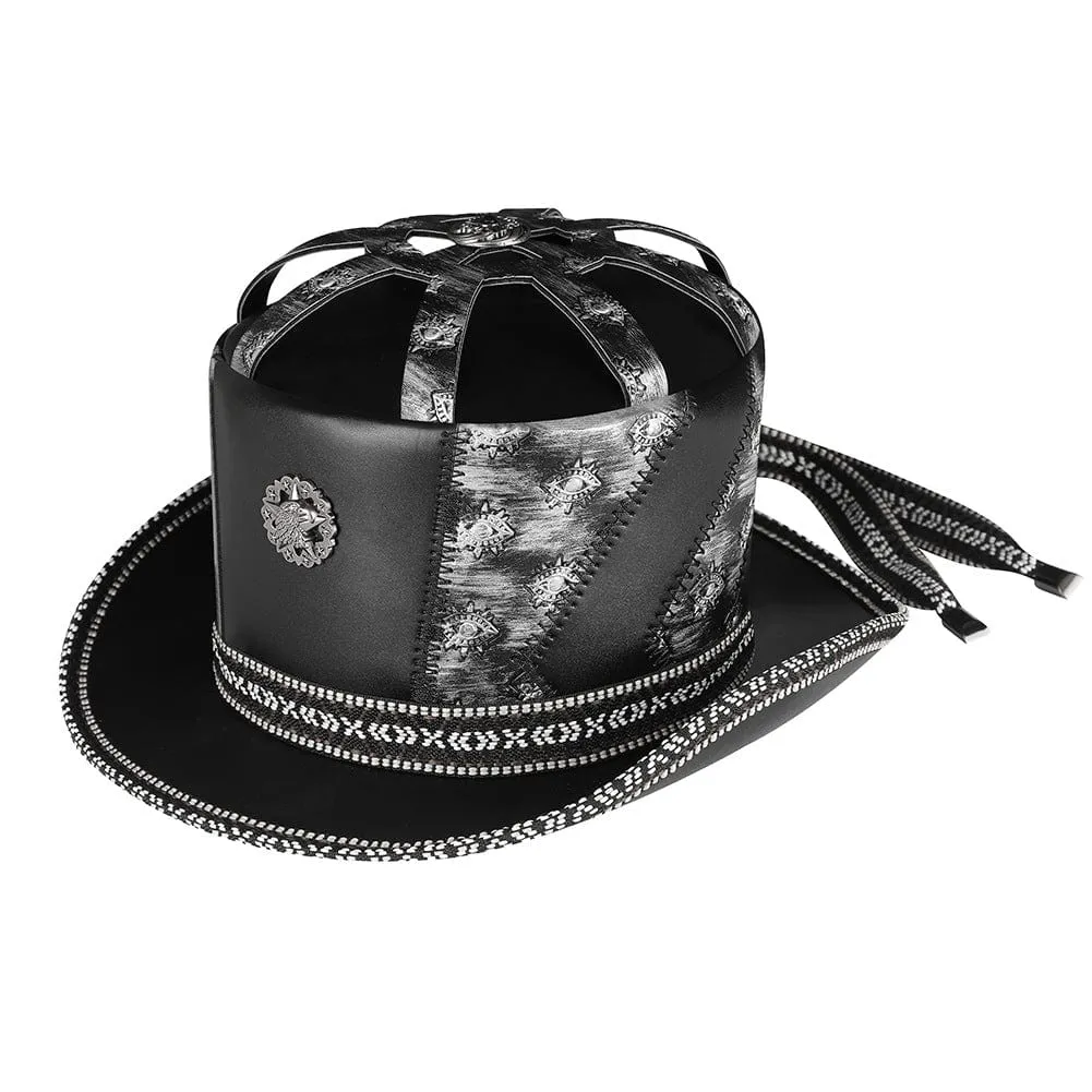 Men's Gothic Strappy Eyes Embroidered Hat