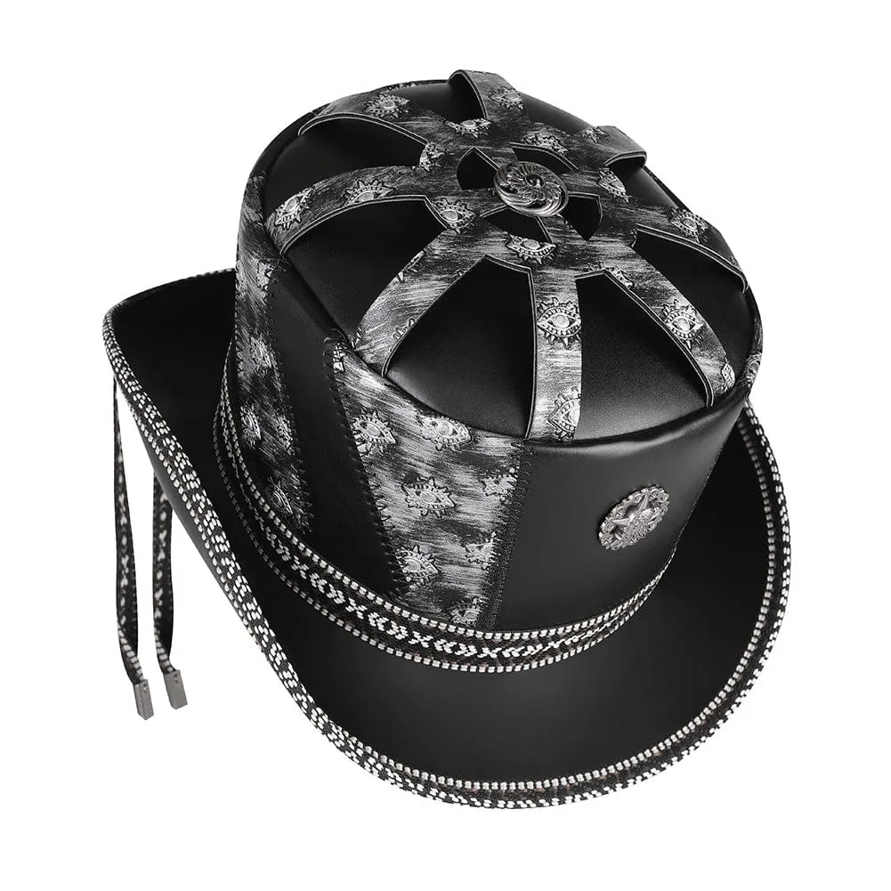 Men's Gothic Strappy Eyes Embroidered Hat