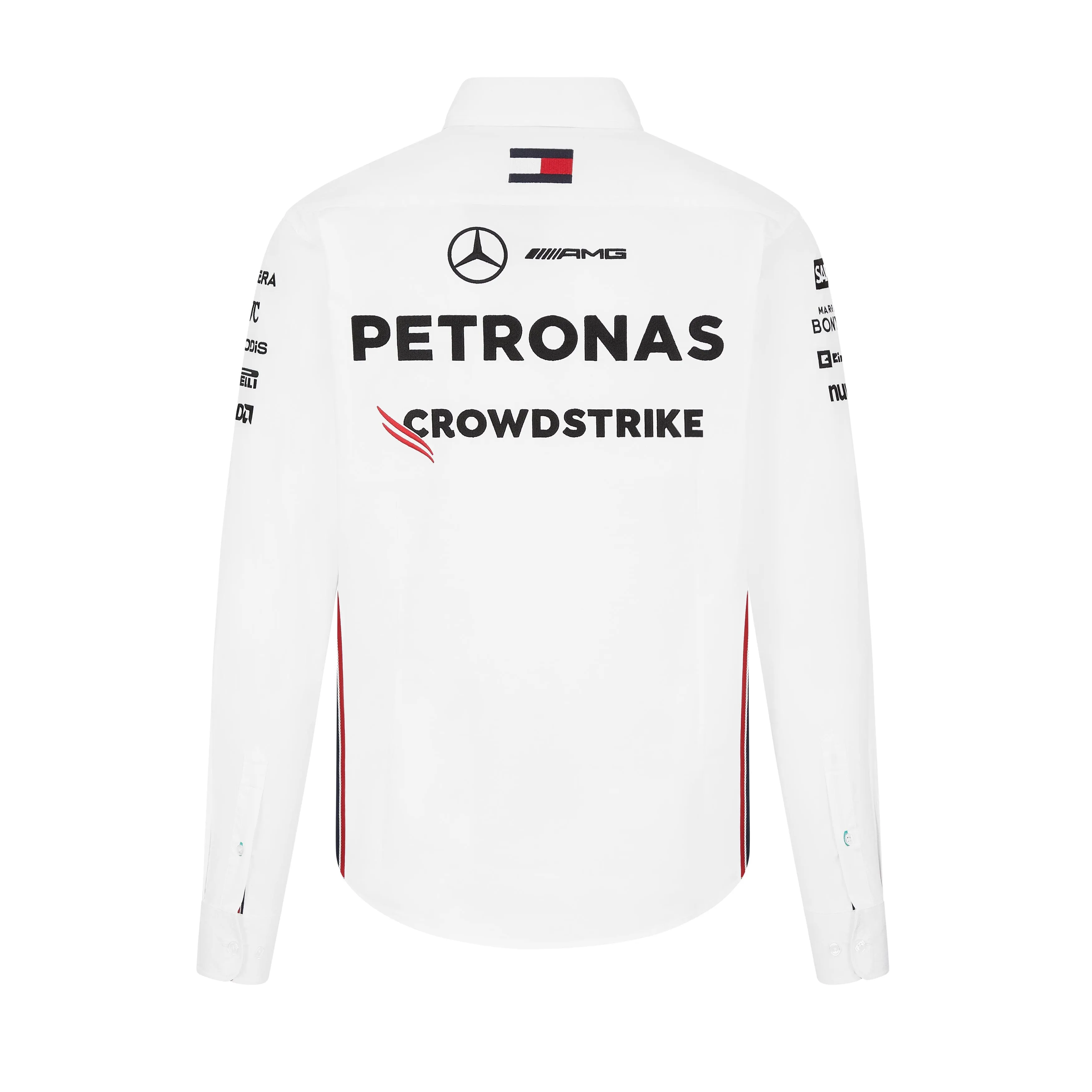 Mercedes AMG Petronas F1 2024 Men's Team Button Down Shirt - White