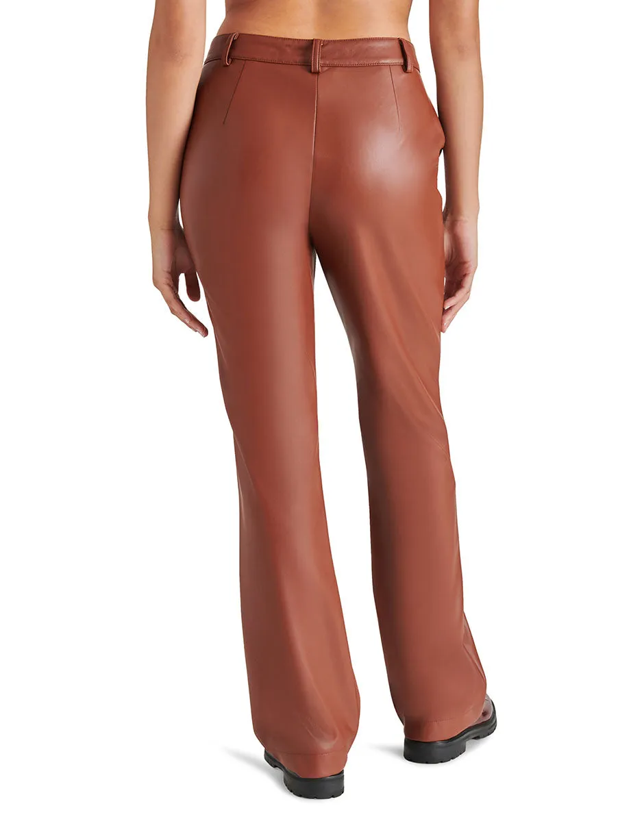 MERCER FAUX LEATHER PANT COGNAC