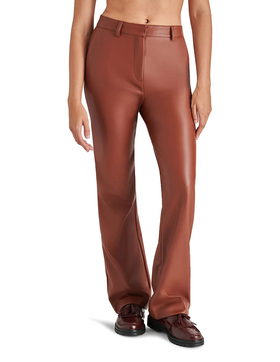 MERCER FAUX LEATHER PANT COGNAC