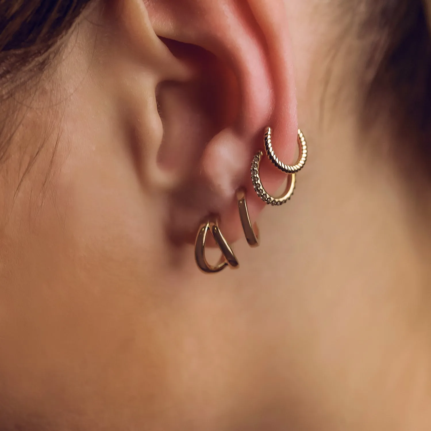 Mini Open Hoop Earrings