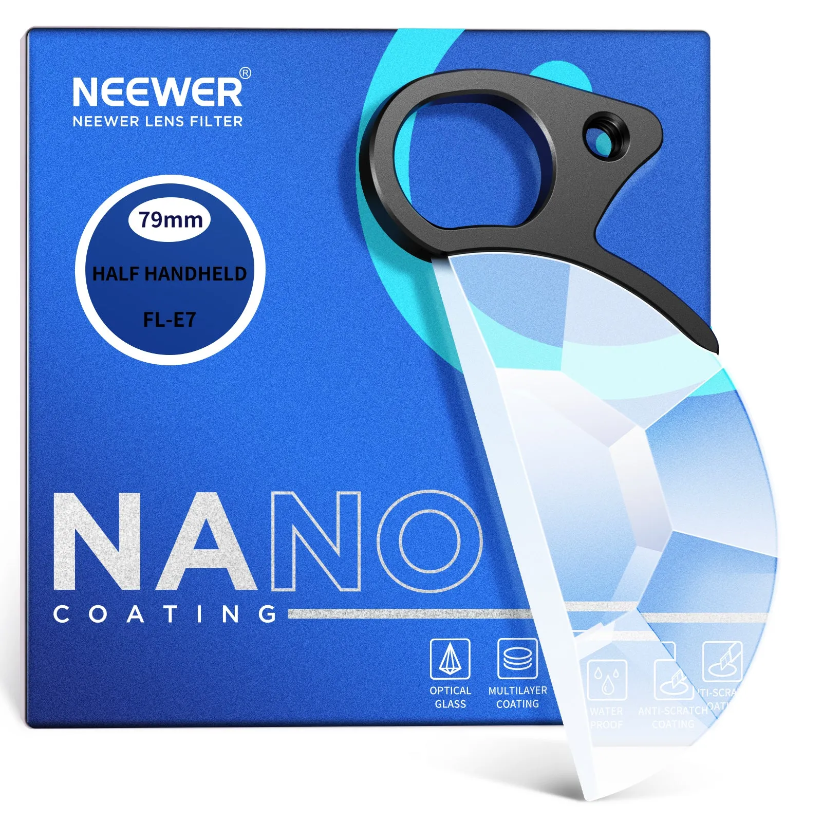 NEEWER 79mm Half Moon Kaleidoscope Prism Lens Filter