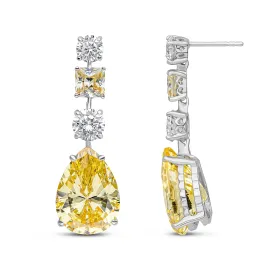 Nia Earrings (Canary/White)