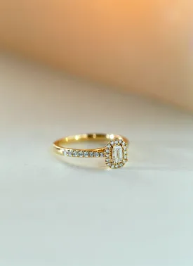 Nya halo diamond ring 14k gold