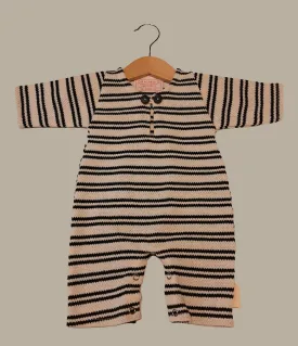 Onesie in 100% striped cotton