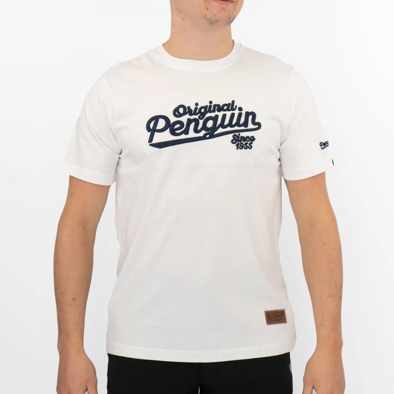 Original Penguin T-shirt Short Sleeve Embroidered White