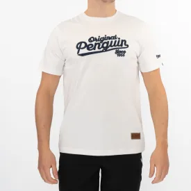 Original Penguin T-shirt Short Sleeve Embroidered White