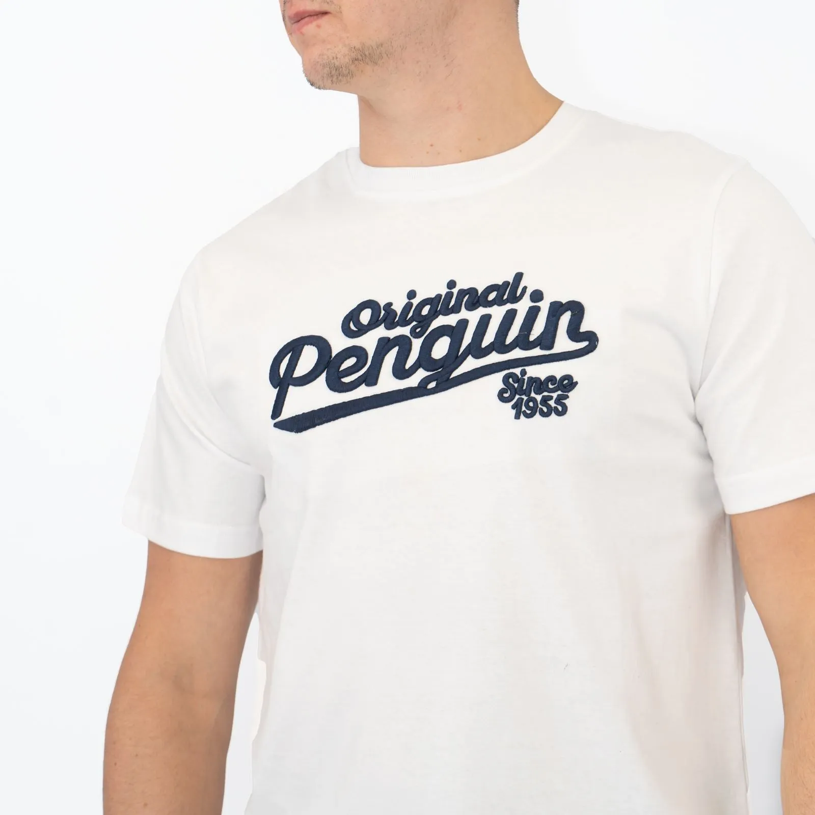 Original Penguin T-shirt Short Sleeve Embroidered White