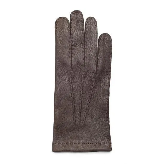 Peccary Handsewn Unlined Palm Button Gloves