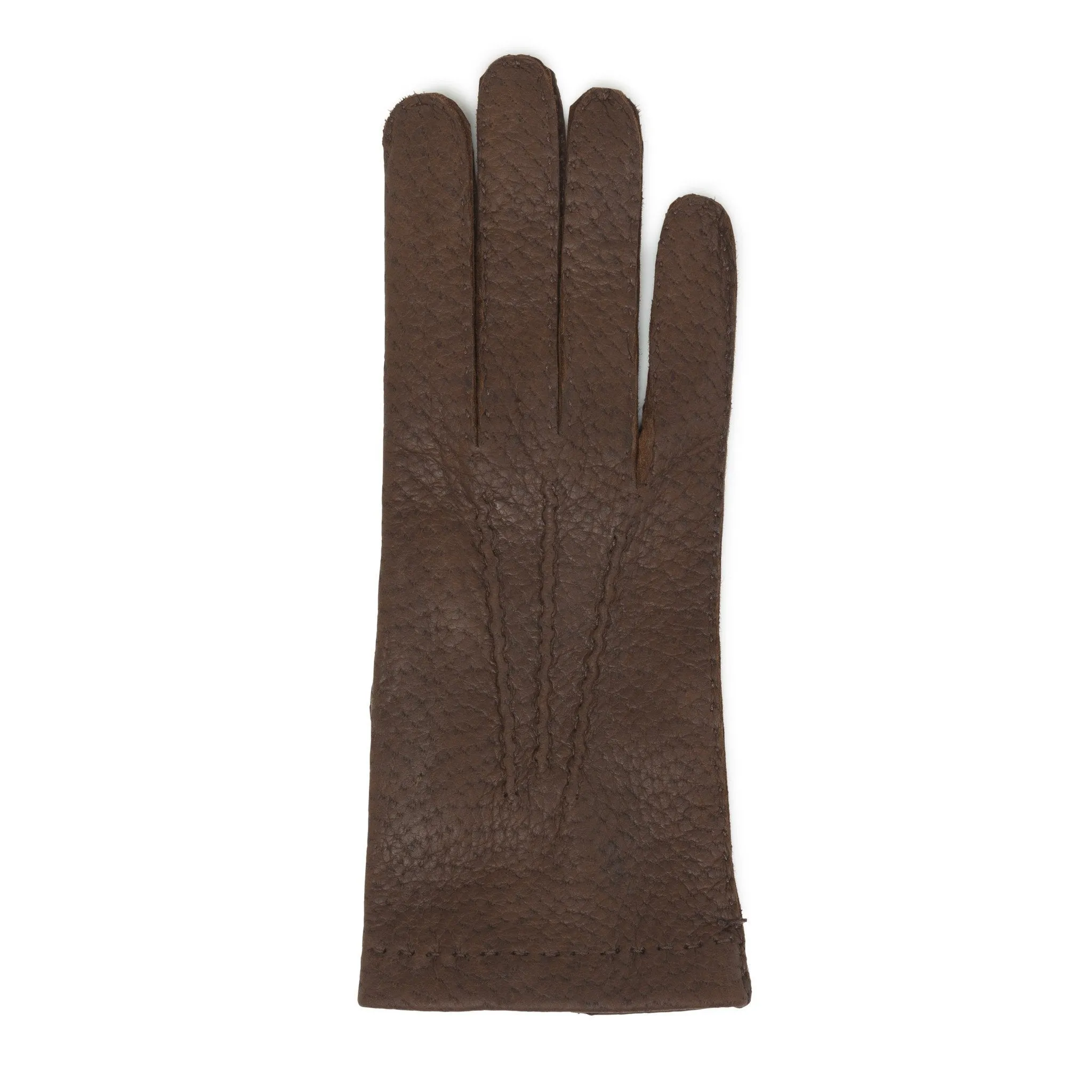 Peccary Handsewn Unlined Palm Button Gloves