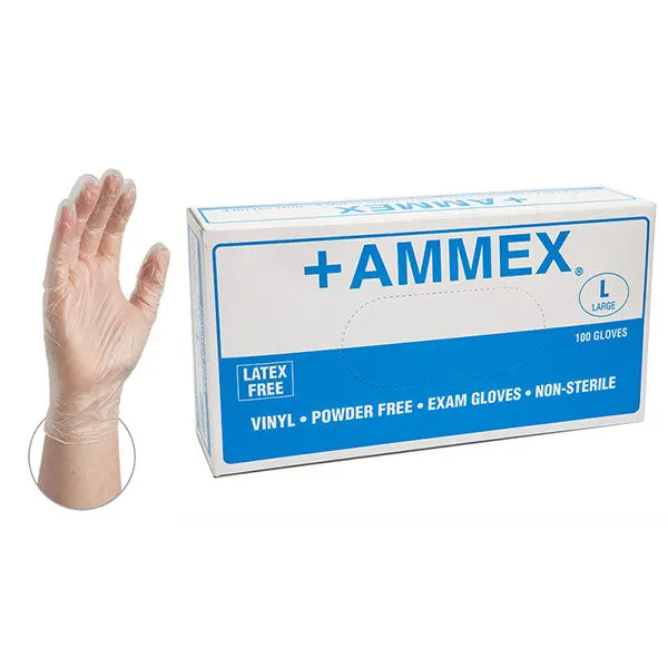 Powder-Free 4 Mil Vinyl Exam Gloves