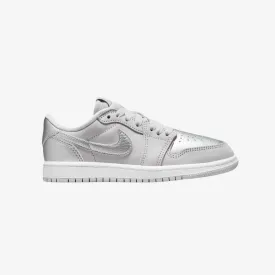 preschool jordan 1 low og (neutral grey/metallic silver)