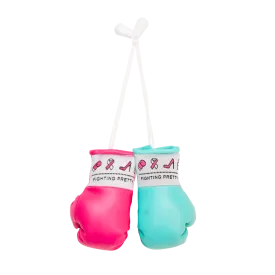 Previvor Fighting Pretty Mini Boxing Gloves -Pink & Teal