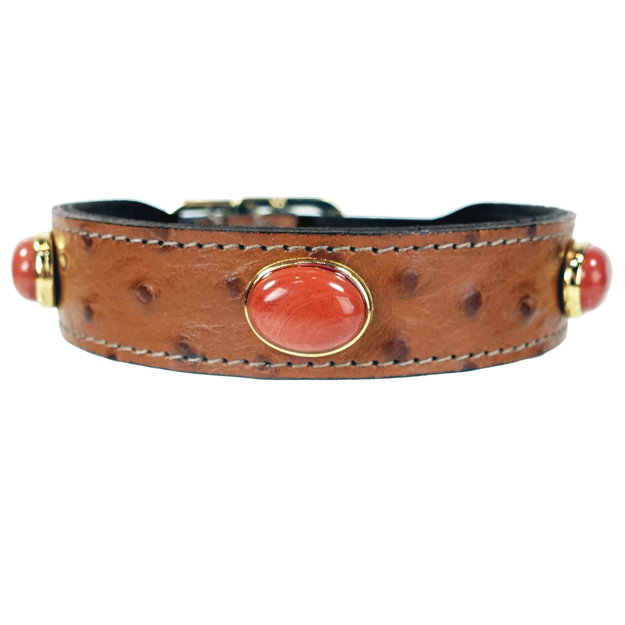 Private Reserve Dog Collar in Red Jasper