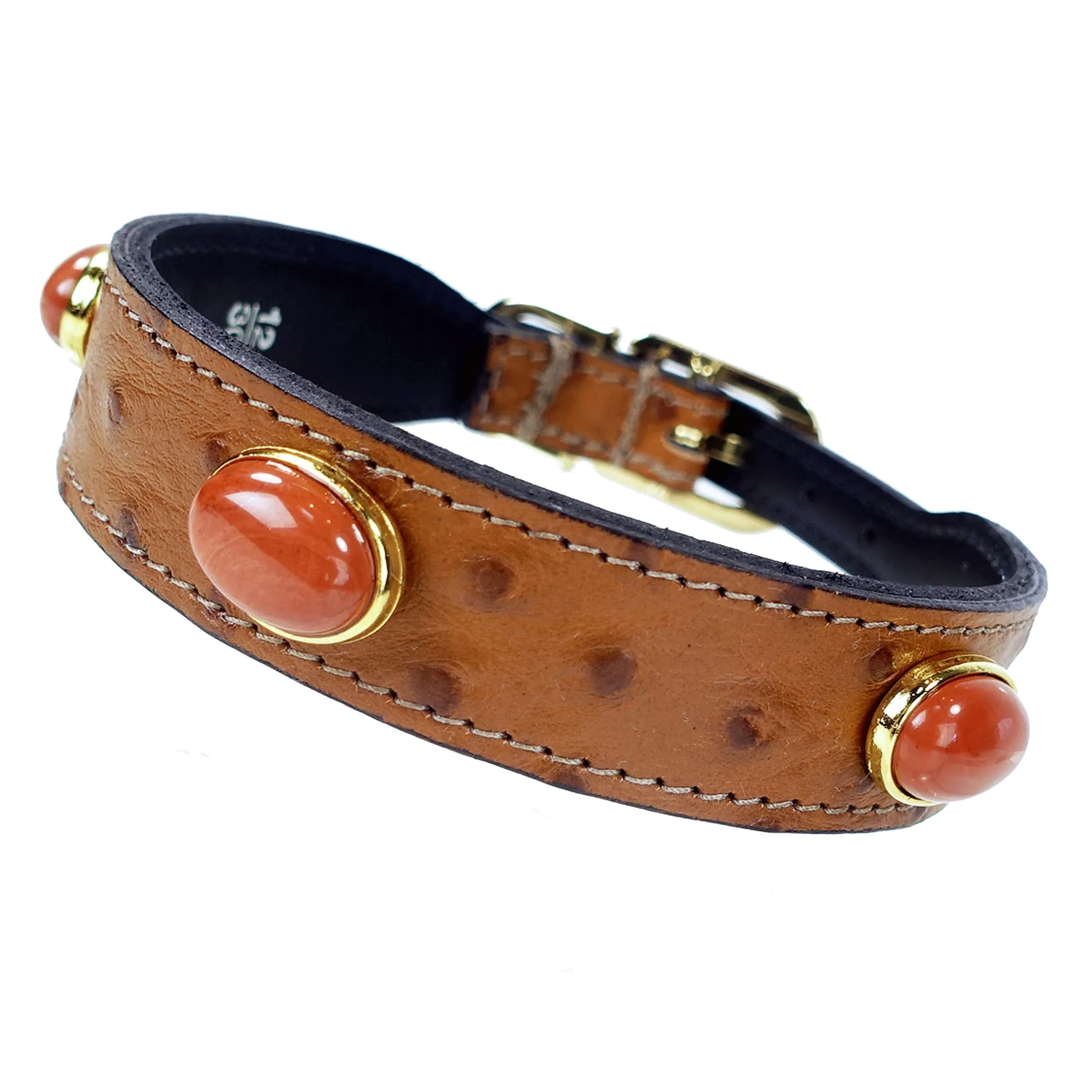 Private Reserve Dog Collar in Red Jasper